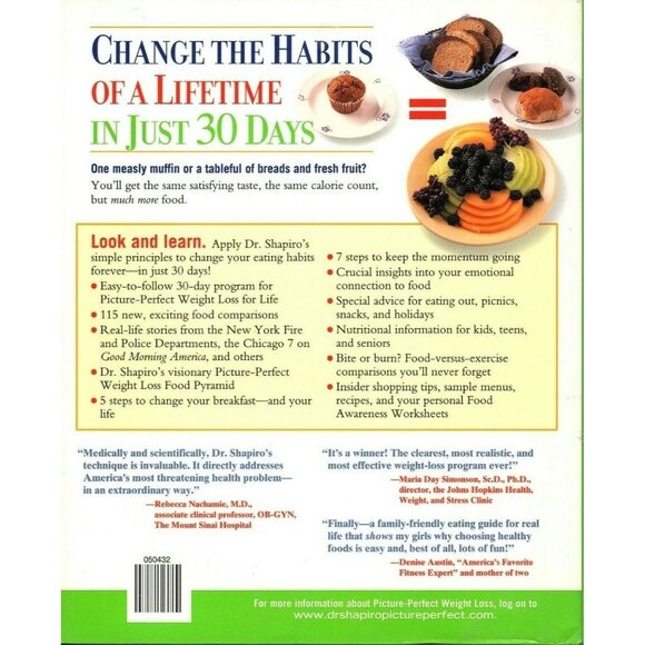 Dr Shapiros Picture Perfect Weight Loss 30 Day Plan Hardcover 2002 - Picture 2 of 2